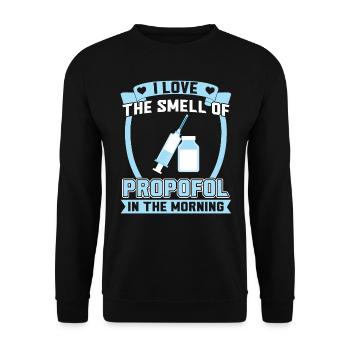 I Love The Smell Of Propofol In The Morning - Unisex Sweatshirt - black - Front - Alina (178cm) & Michal (187cm)