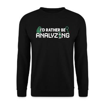 Je préfère analyser - Criminaliste - Sweat-shirt Unisexe - noir - Devant - Alina (178cm) & Michal (187cm)