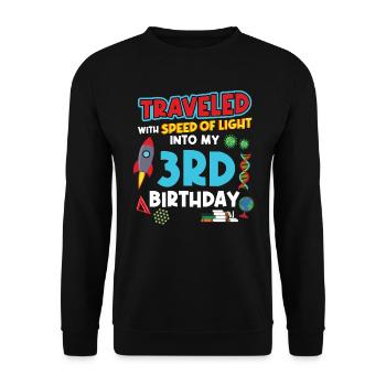 3. Anniversaire - Anniversaire de la science - Sweat-shirt Unisexe - noir - Devant - Alina (178cm) & Michal (187cm)