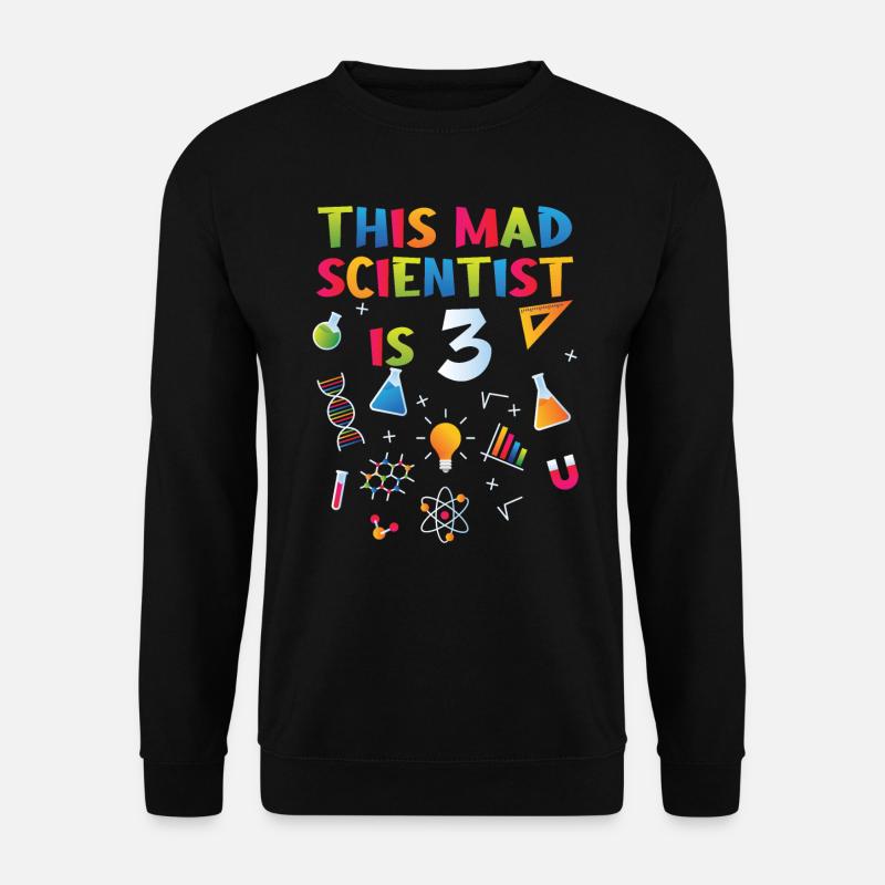 3rd Birthday - Science Birthday - Unisex Sweatshirt - black
