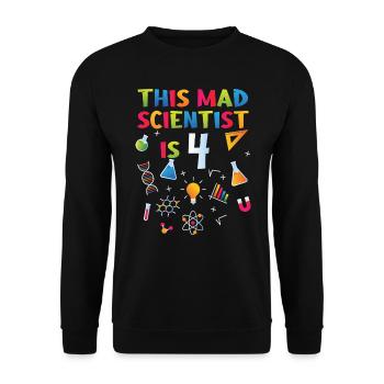 4e anniversaire - Anniversaire de la science - Sweat-shirt Unisexe - noir - Devant - Alina (178cm) & Michal (187cm)