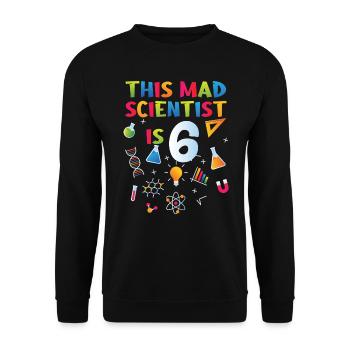 6e anniversaire - Anniversaire de la science - Sweat-shirt Unisexe - noir - Devant - Alina (178cm) & Michal (187cm)