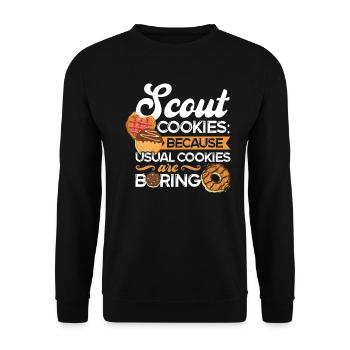 Cookies scouts parce que les cookies habituels sont ennuyeux - Sweat-shirt Unisexe - noir - Devant - Alina (178cm) & Michal (187cm)