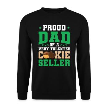 Fier papa d’un vendeur de biscuits très talentueux - Sweat-shirt Unisexe - noir - Devant - Alina (178cm) & Michal (187cm)