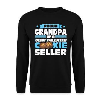 Fier grand-père d’un vendeur de biscuits très talentueux - Sweat-shirt Unisexe - noir - Devant - Alina (178cm) & Michal (187cm)