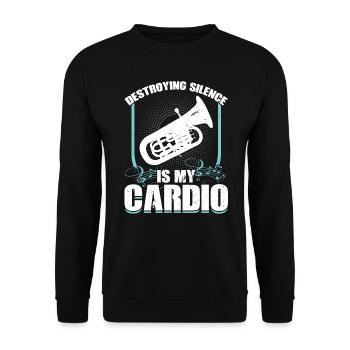 Détruire le silence est mon cardio - Euphonium - Sweat-shirt Unisexe - noir - Devant - Alina (178cm) & Michal (187cm)