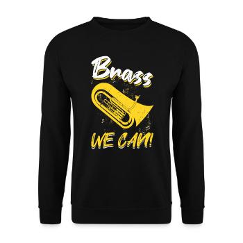 Brass We Can - Euphonium - Unisex Pullover - Schwarz - Vorne - Alina (178cm) & Michal (187cm)