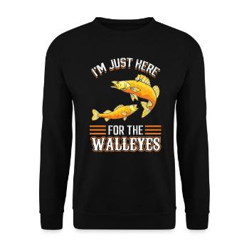 Je suis juste là pour les dorés jaunes - Chasseur de doré jaune - Sweat-shirt Unisexe - noir - Devant - Alina (178cm) & Michal (187cm)
