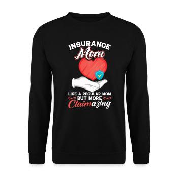 Insurance Mom - Insurance Agent - Unisex Sweatshirt - black - Front - Alina (178cm) & Michal (187cm)