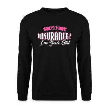 Got Insurance - I'm Your Girl - Insurance Agent - Unisex Sweatshirt - black - Front - Alina (178cm) & Michal (187cm)