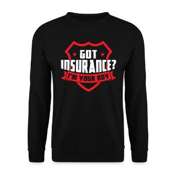 Got Insurance - I'm Your Boy - Insurance Agent - Unisex Sweatshirt - black - Front - Alina (178cm) & Michal (187cm)