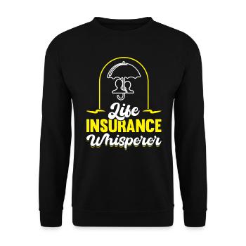 Life Insurance Whisperer - Insurance Agent - Unisex Sweatshirt - black - Front - Alina (178cm) & Michal (187cm)