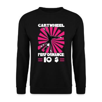 Performance de la roue de charrette pour 10 dollars - Sweat-shirt Unisexe - noir - Devant - Alina (178cm) & Michal (187cm)