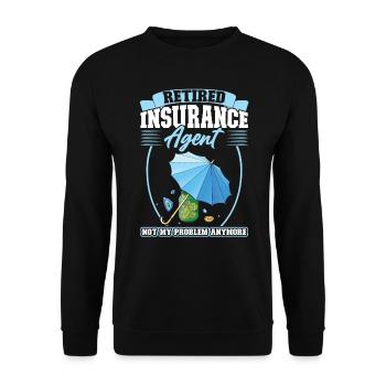 Agent d’assurance à la retraite - Sweat-shirt Unisexe - noir - Devant - Alina (178cm) & Michal (187cm)