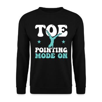 Toe Pointing Mode On - Cartwheel - Unisex Sweatshirt - black - Front - Alina (178cm) & Michal (187cm)