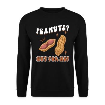 Peanuts - Nut For Me - Peanut Allergic - Unisex Sweatshirt - black - Front - Alina (178cm) & Michal (187cm)