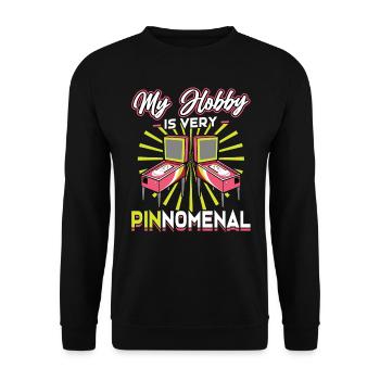 Mon passe-temps est Pinomenal - Pinball - Sweat-shirt Unisexe - noir - Devant - Alina (178cm) & Michal (187cm)