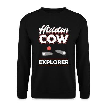 Hidden Cow Explorer - Pinball - Unisex Sweatshirt - black - Front - Alina (178cm) & Michal (187cm)