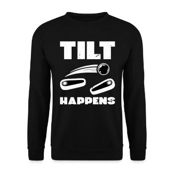 Tilt Happens - Pinball - Unisex Sweatshirt - black - Front - Alina (178cm) & Michal (187cm)