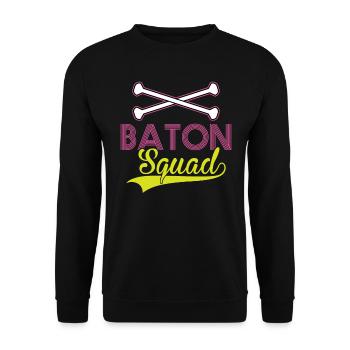 Baton Squad - Baton Twirler - Unisex Sweatshirt - black - Front - Alina (178cm) & Michal (187cm)