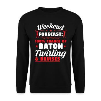 Baton Twirling And Bruises - Baton Twirler - Unisex Sweatshirt - black - Front - Alina (178cm) & Michal (187cm)