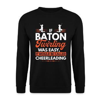 Si le tourbillon de bâton était facile - Sweat-shirt Unisexe - noir - Devant - Alina (178cm) & Michal (187cm)