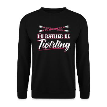 Je préfère virevolter - Baton Twirler - Sweat-shirt Unisexe - noir - Devant - Alina (178cm) & Michal (187cm)