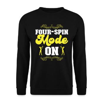 Four-spin Mode On - Baton Twirler - Unisex Sweatshirt - black - Front - Alina (178cm) & Michal (187cm)