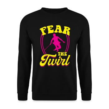 Fear The Twirl - Baton Twirler - Unisex Sweatshirt - black - Front - Alina (178cm) & Michal (187cm)