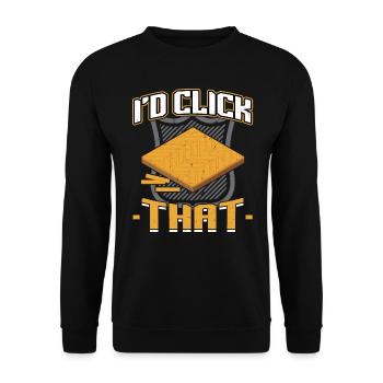 I'd Click That - Flooring Installer - Unisex Sweatshirt - black - Front - Alina (178cm) & Michal (187cm)