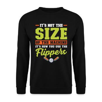 It's About How You Use The Flippers - Pinball - Unisex Pullover - Schwarz - Vorne - Alina (178cm) & Michal (187cm)