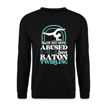 Baton Twirling - Baton Twirler - Unisex Sweatshirt - black - Front - Alina (178cm) & Michal (187cm)
