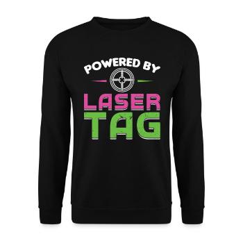 Propulsé par Laser Tag - Sweat-shirt Unisexe - noir - Devant - Alina (178cm) & Michal (187cm)
