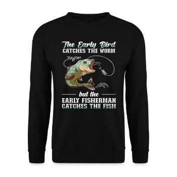 Catch The Fish - Fishing - Unisex Pullover - Schwarz - Vorne - Alina (178cm) & Michal (187cm)