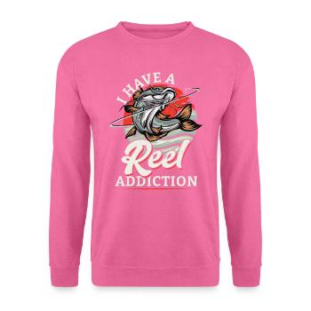 J’ai une dépendance à la bobine - Pêche - Sweat-shirt Unisexe - rose - Devant