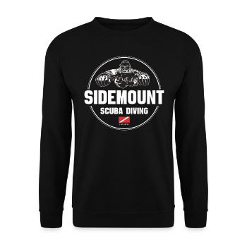 Sidemount Diver Gift Diving - Unisex Sweatshirt - black - Front - Alina (178cm) & Michal (187cm)