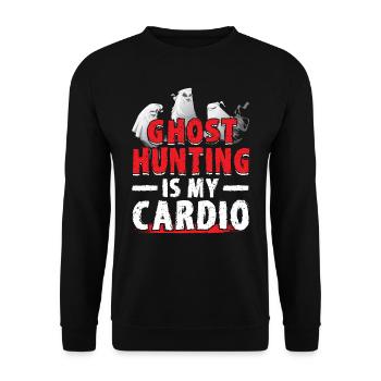 Ghost Hunting Is My Cardio - Ghost Investigator - Unisex Sweatshirt - black - Front - Alina (178cm) & Michal (187cm)