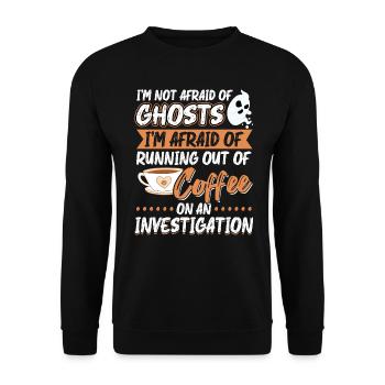 Coffee And Ghost Hunting - Ghost Investigator - Unisex Sweatshirt - black - Front - Alina (178cm) & Michal (187cm)