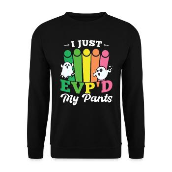 Je viens d’EVP’d My Pants - Ghost Investigator - Sweat-shirt Unisexe - noir - Devant - Alina (178cm) & Michal (187cm)