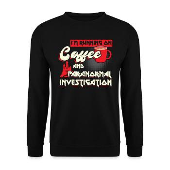 Coffee And Paranormal Investigation - Unisex Sweatshirt - black - Front - Alina (178cm) & Michal (187cm)