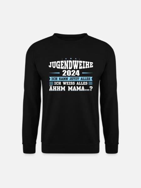 Jugendweihe 2024 Mädchen Junge - Unisex Pullover - Schwarz