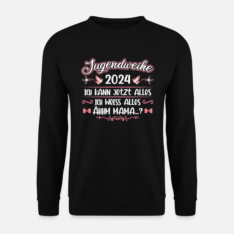 Jugendweihe 2024 Mädchen Junge - Unisex Pullover - Schwarz
