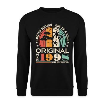 Legendary Since 1998 Born Vintage Birthday - Unisex Sweatshirt - black - Front - Alina (178cm) & Michal (187cm)
