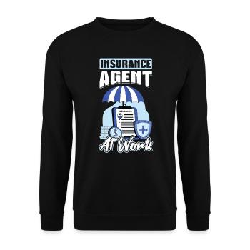 Insurance Agent At Work - Unisex Pullover - Schwarz - Vorne - Alina (178cm) & Michal (187cm)