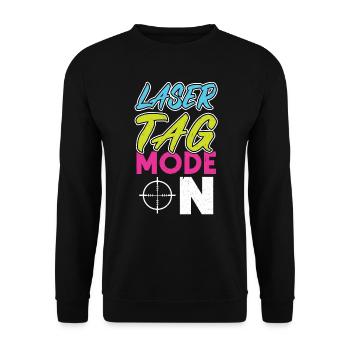 Laser Tag Mode On - Lasertag - Unisex Sweatshirt - black - Front - Alina (178cm) & Michal (187cm)