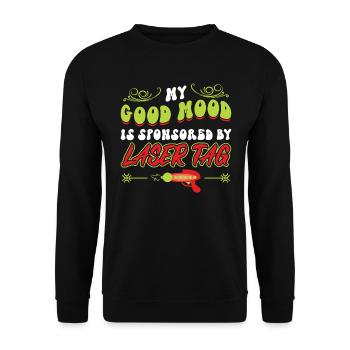 Ma Bonne Humeur est Sponsorisé Par Laser Tag - Sweat-shirt Unisexe - noir - Devant - Alina (178cm) & Michal (187cm)