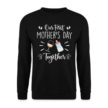 Our First Mothers Day Together - Sweat-shirt Unisexe - noir - Devant - Alina (178cm) & Michal (187cm)