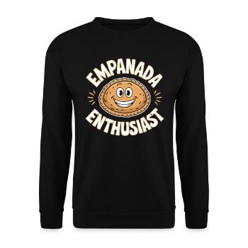 Empanada Enthusiast Liebhaber - Unisex Pullover - Schwarz - Vorne - Alina (178cm) & Michal (187cm)
