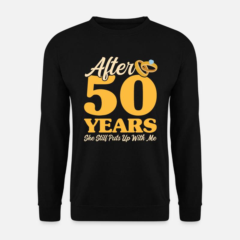 50th wedding anniversary - Unisex Sweatshirt - black