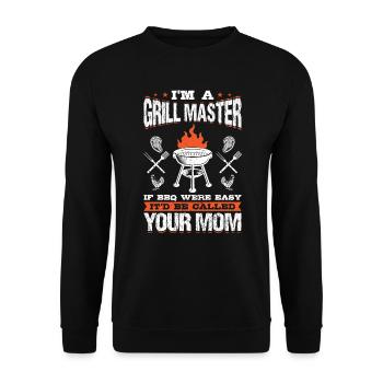 Je suis un maître du gril si le barbecue était facile - Sweat-shirt Unisexe - noir - Devant - Alina (178cm) & Michal (187cm)